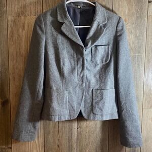 Topshop Gray Wool Blend Blazer Size 10
